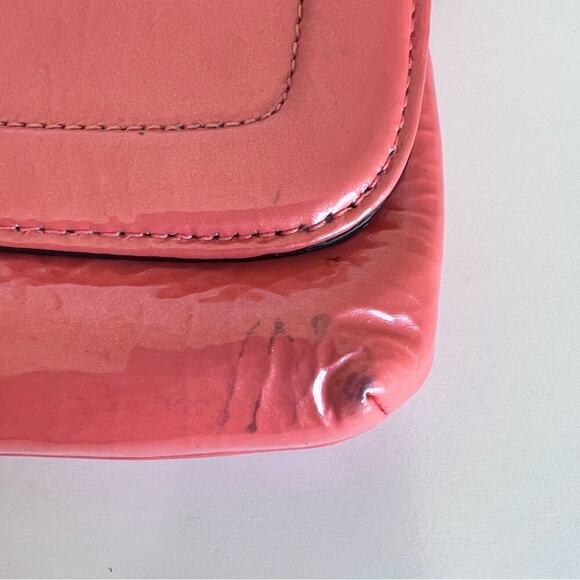 Coach Kristen Coral Patent Leather Wristlet Clutch - Picture 14 of 14
